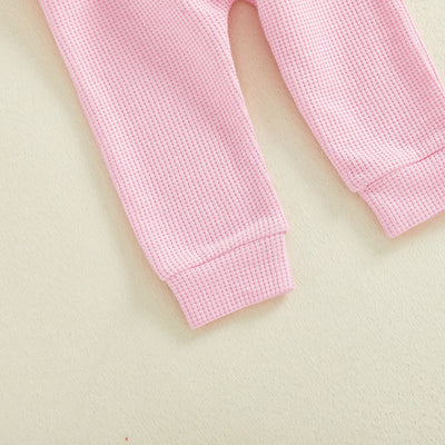 LIL SIS Bowtie Waffle Knit Outfit