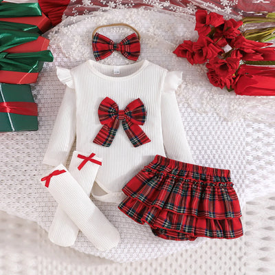 GENEVIEVE Plaid Ruffle Outfit