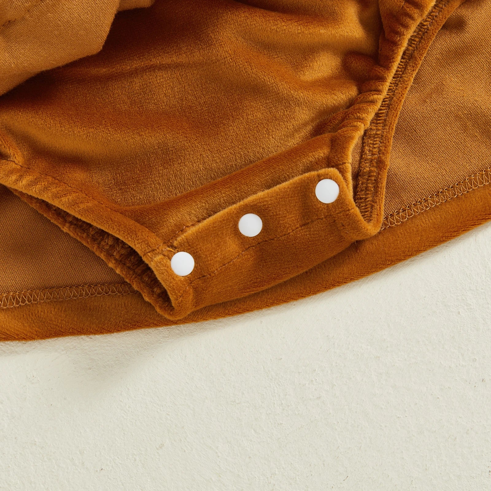 GINGERBREAD GIRL Velvet Romper Dress