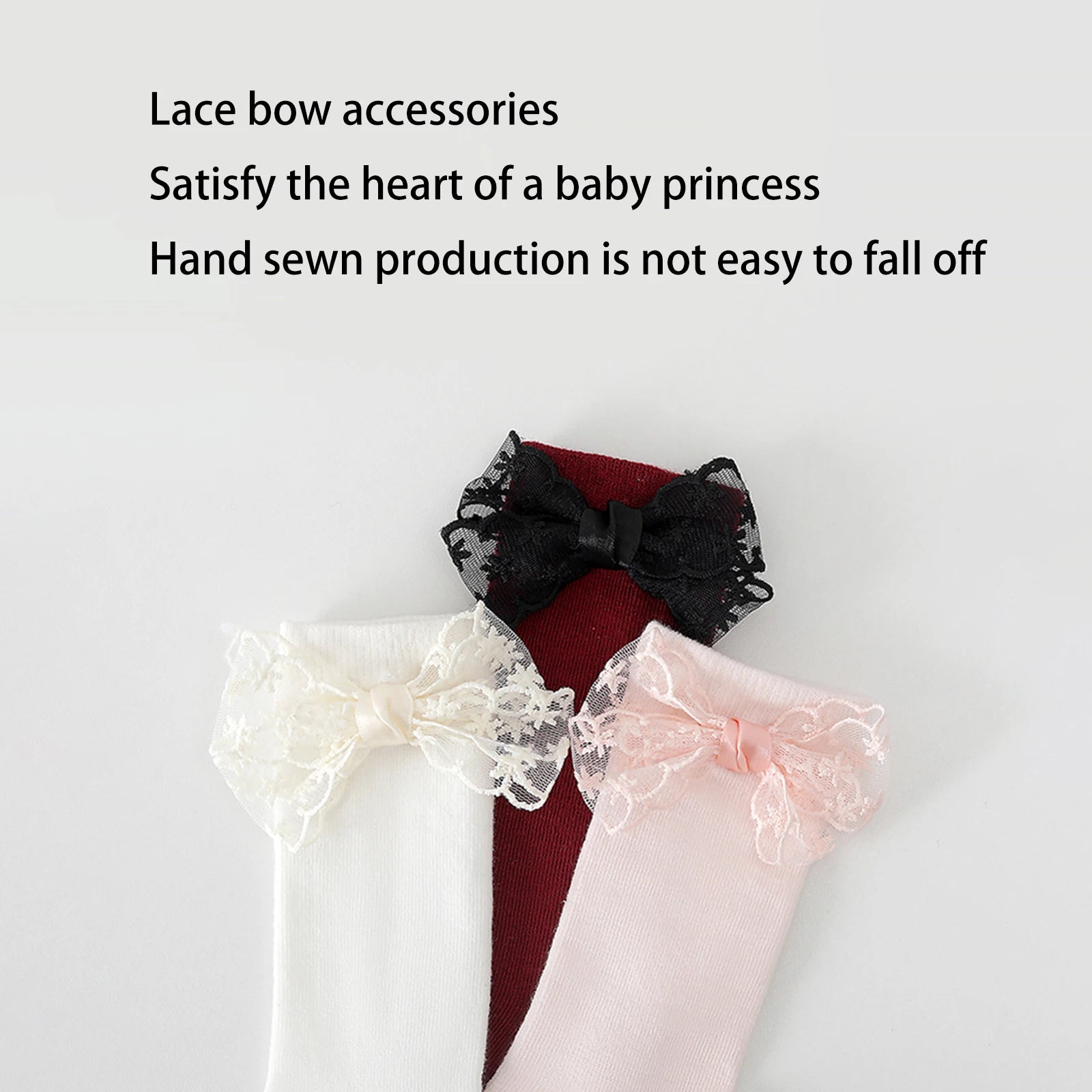 MARIETTA Lace Bowtie Socks