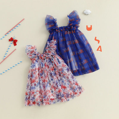 AMERICA Tulle Ruffle Dress