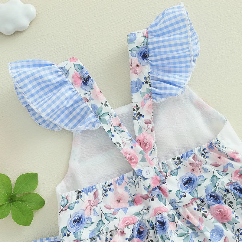 DADDY'S GIRL Floral Romper