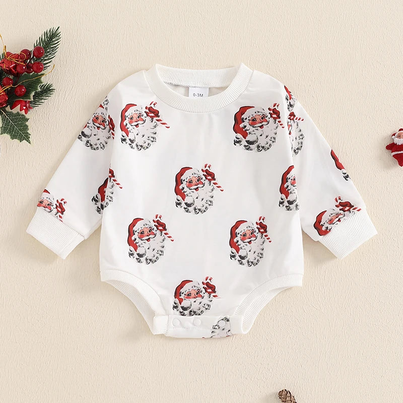 VINTAGE SANTA Long-Sleeve Onesie