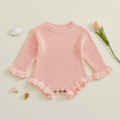 JANIE Knitted Ruffle Romper