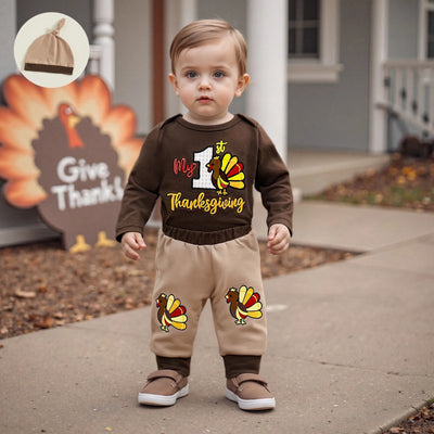 MY 1ST THANKSGIVING Brown Outfit
