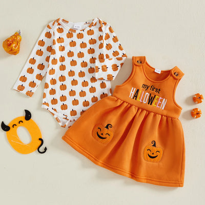 MY FIRST HALLOWEEN Happy Pumpkins Dress Outfit