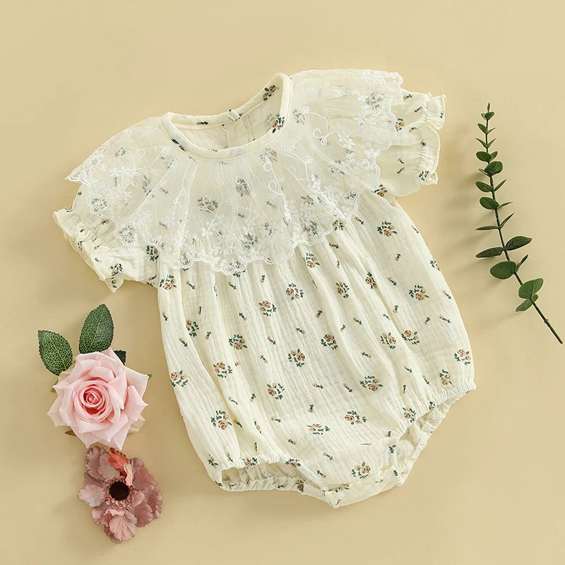 ROSALYNN Lace Collar Romper