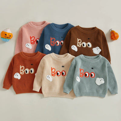 BOO Ghost Knitted Sweater