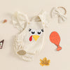 LITTLE TURKEY Waffle Knit Romper