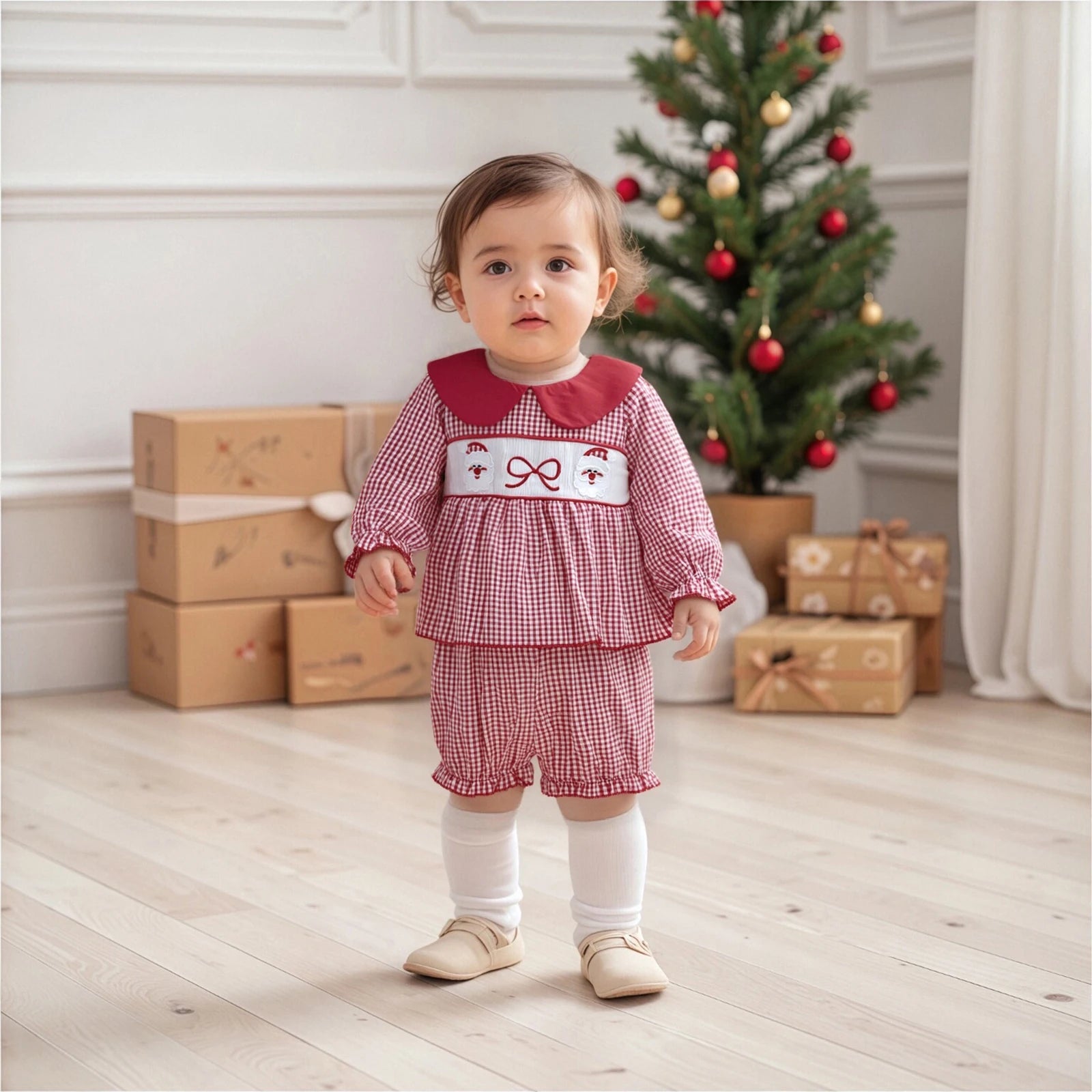 JOLLY Checkered Christmas Outfit