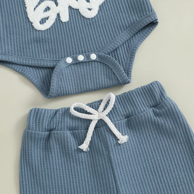 LITTLE BRO Waffle Knit Outfit