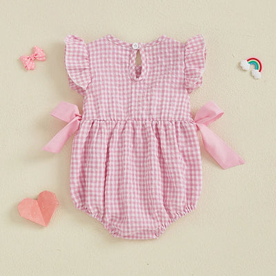 I LOVE MOM/DAD Bowtie Romper