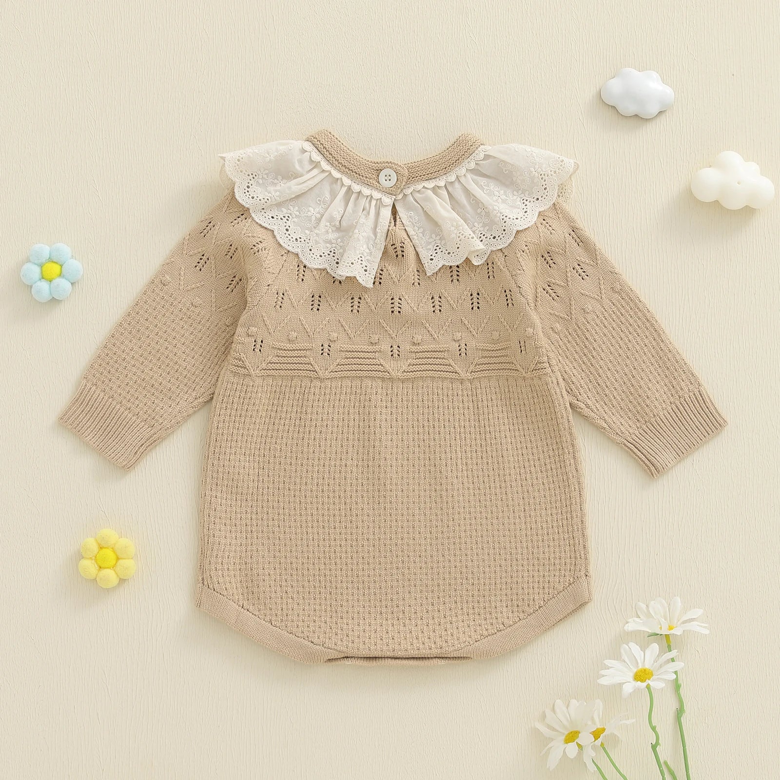 MARCIE Knitted Collar Romper