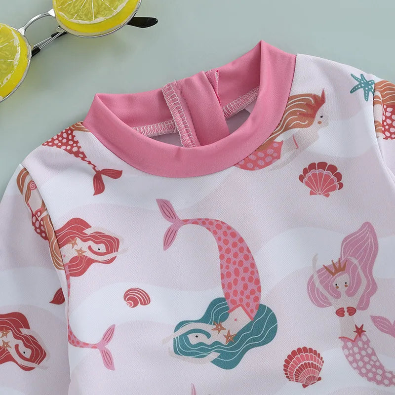 MERMAIDS Long-Sleeve Swimsuit