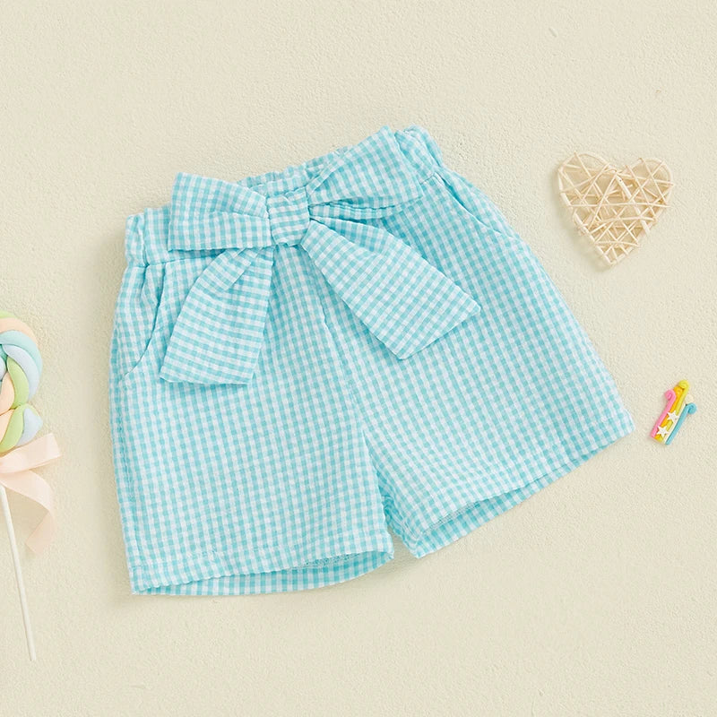 POLLY Checkered Bowtie Shorts