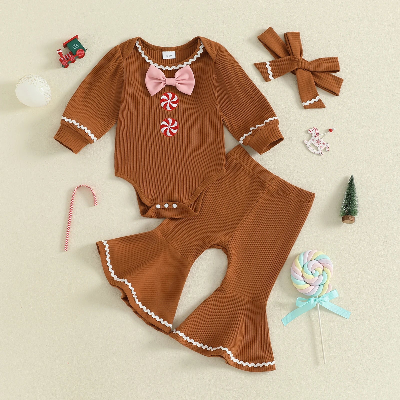 GINGERBREAD GIRL Bellbottoms Outfit