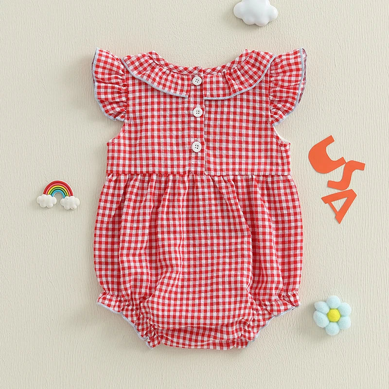 I LOVE USA Ruffle Romper