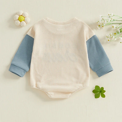 COUSIN CREW Color Block Long-Sleeve Romper