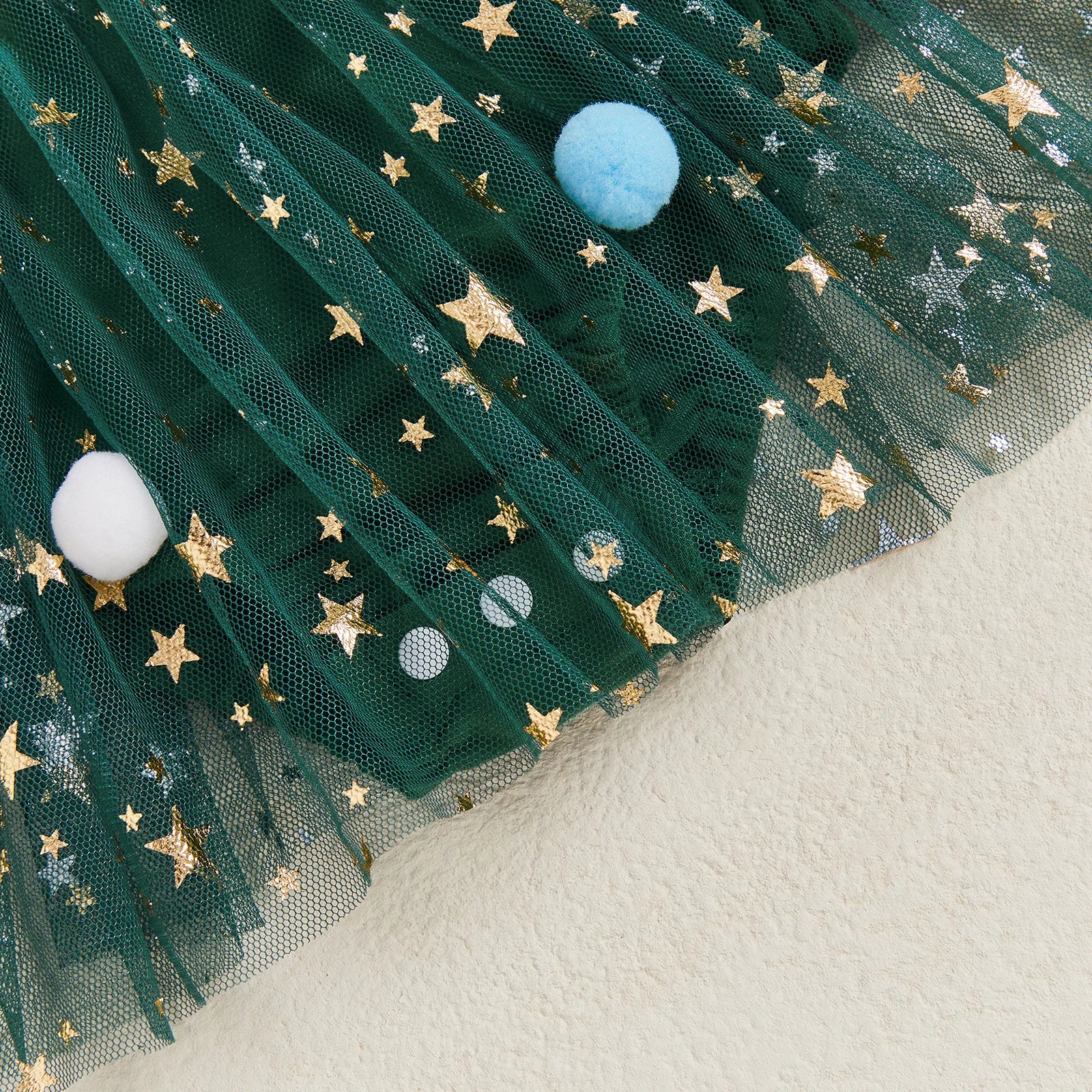 MY 1ST CHRISTMAS Sparking Stars Tutu Romper Dress