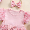 BUNNY Bowtie Ruffle Romper Dress