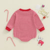 HO HO HO Striped Long-Sleeve Onesie