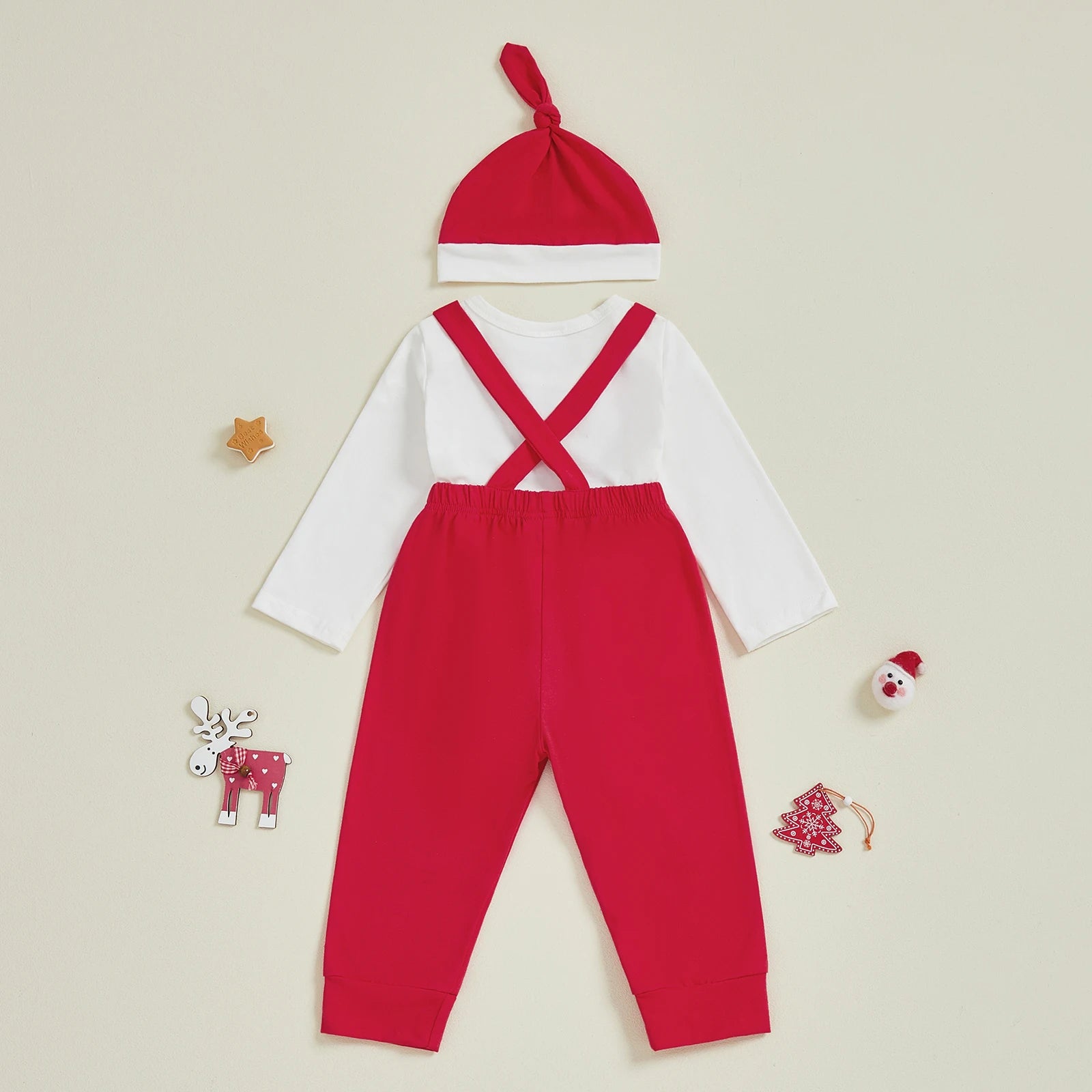 MY 1ST CHRISTMAS Rudolph Overall Outfit