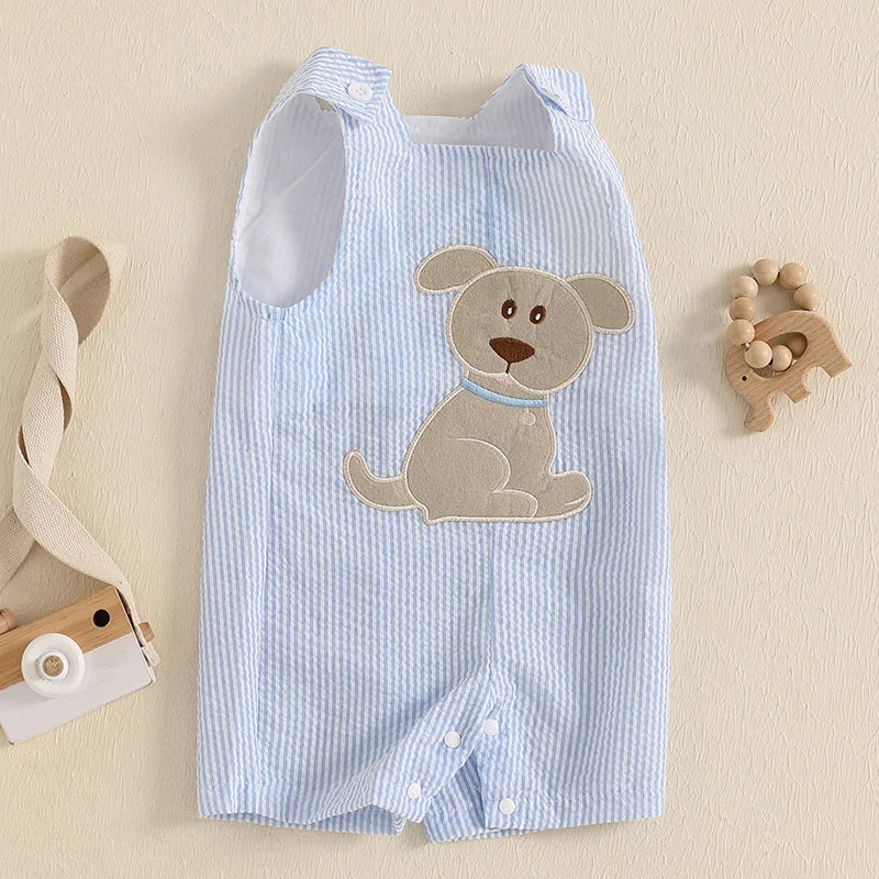 PUPPY Striped Romper