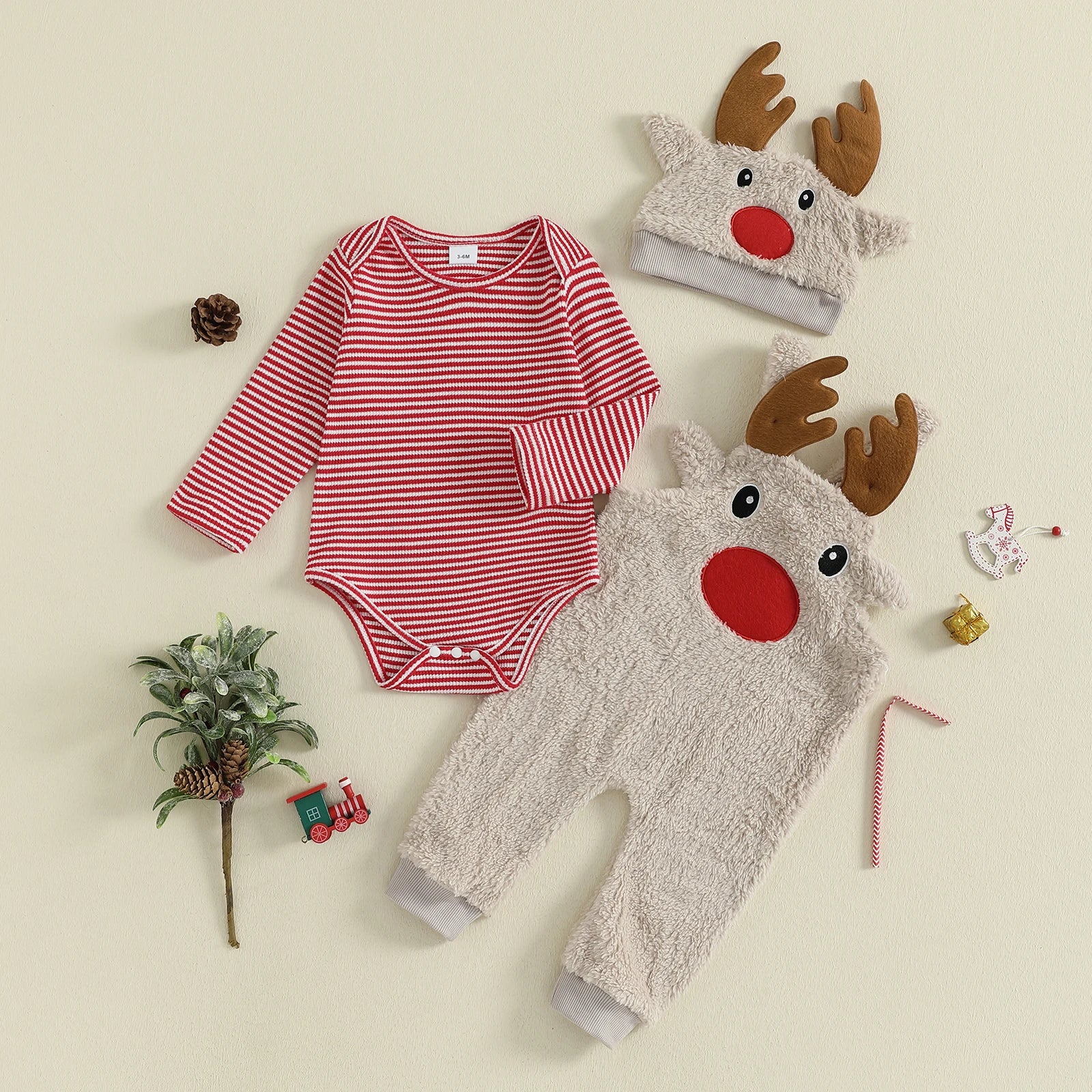 RUDOLPH Plush Overalls