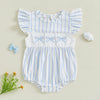 BOWTIES Striped Ruffle Romper