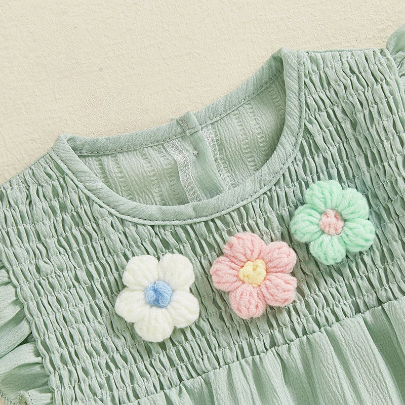 FLOWERS Smocked Romper