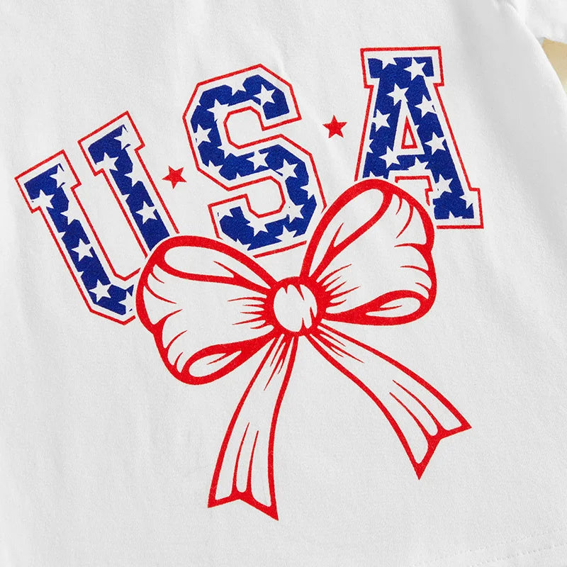 USA Bowtie Stars Skirt Outfit