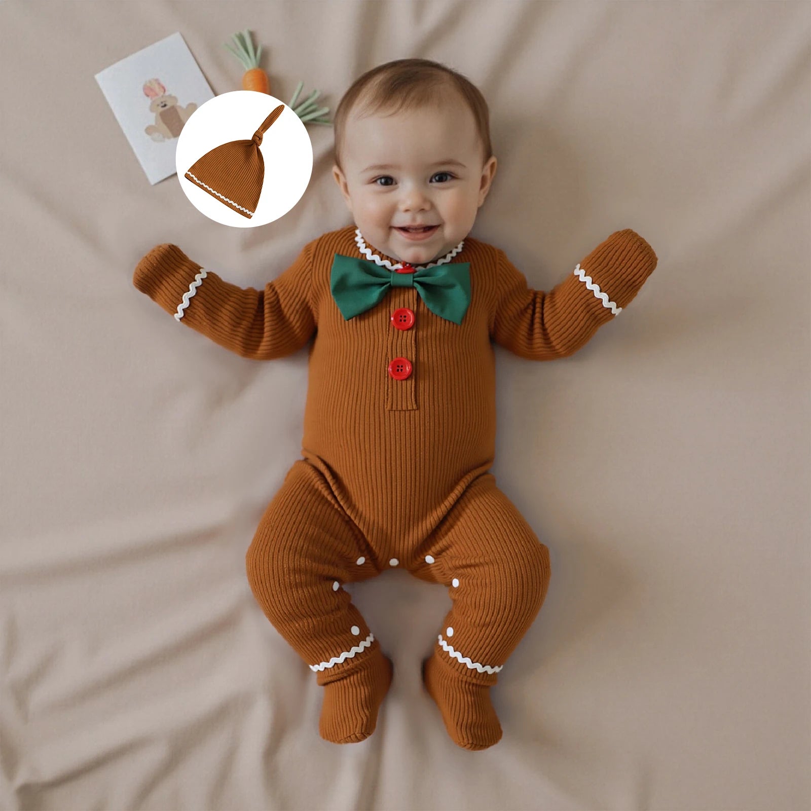 GINGERBREAD MAN Bowtie Jumpsuit