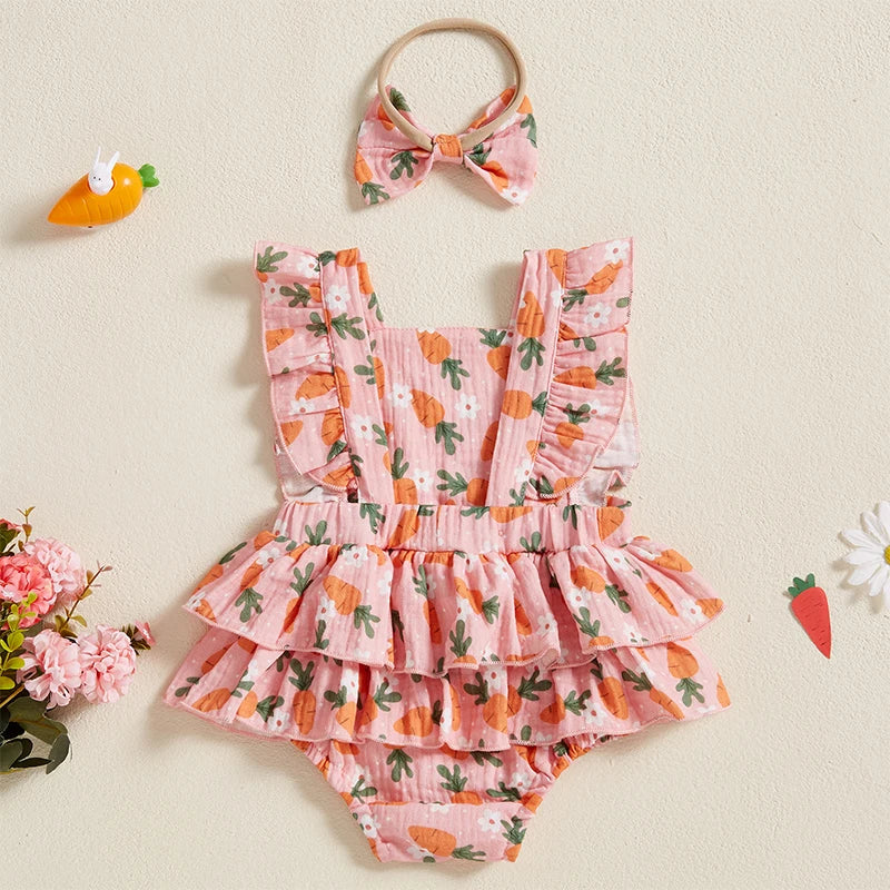 CARROTS Bowtie Ruffle Romper