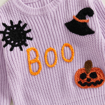 BOO Halloween Knitted Sweater