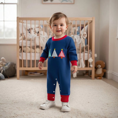 CHRISTMAS TREES Blue Jumpsuit