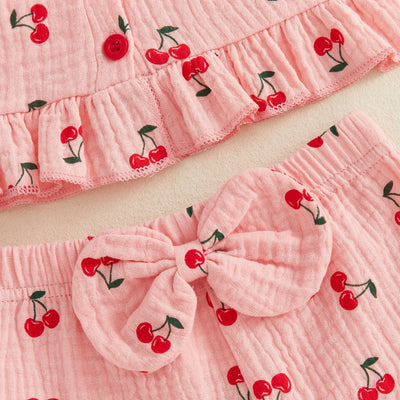 CHERRIES Ruffle Bowtie Outfit