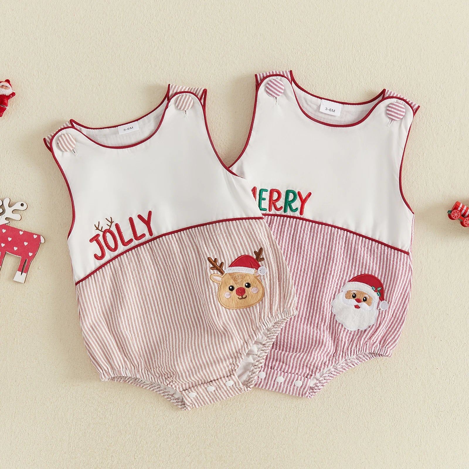 JOLLY & MERRY Striped Romper
