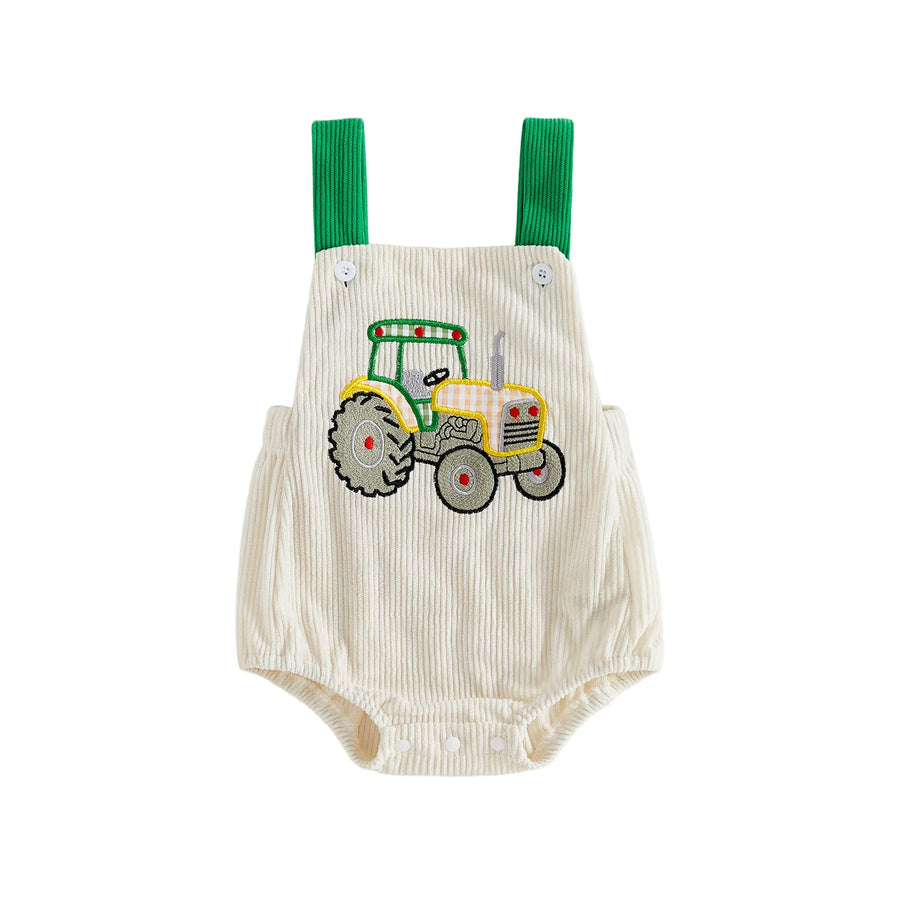 TRACTOR Corduroy Romper