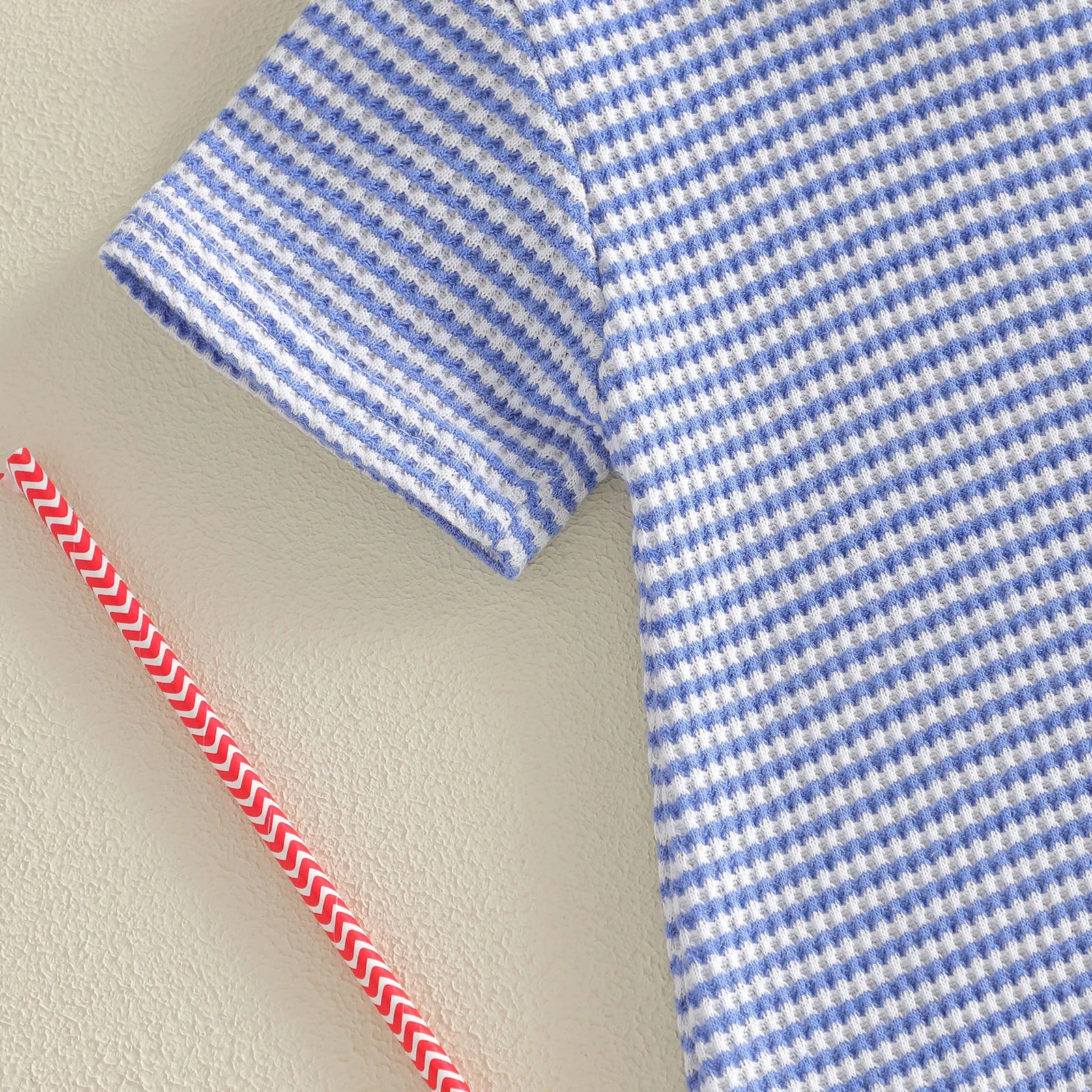 USA TRUCK Striped Onesie