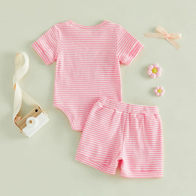 DADDY'S GIRL Striped Outfit