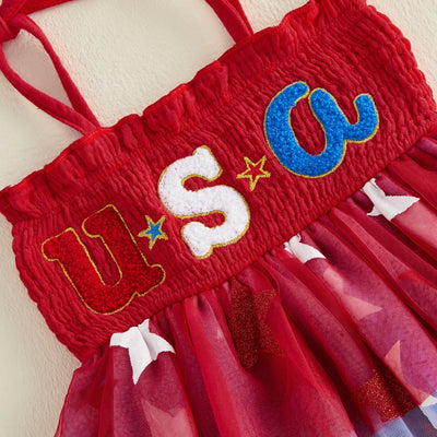 USA Smocked Star Dress