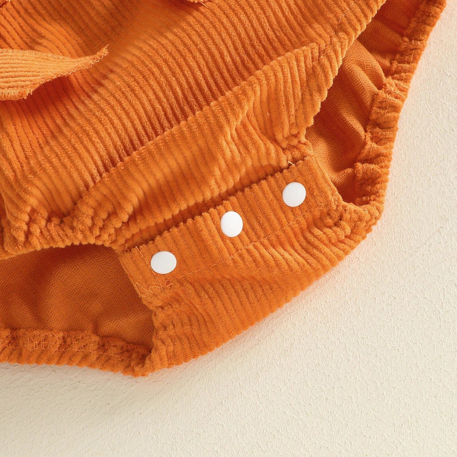 PUMPKIN Corduroy Bowtie Romper