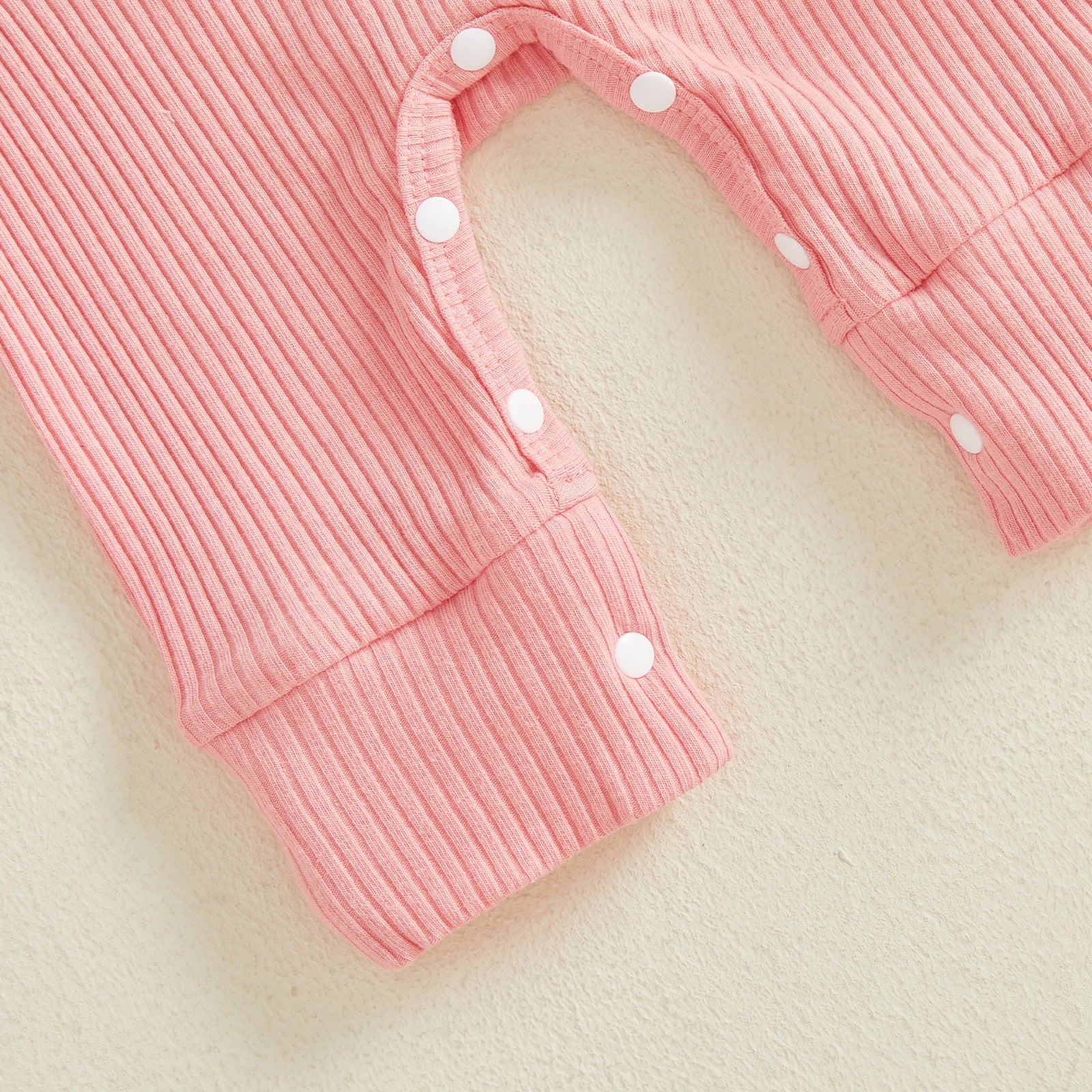 MY FIRST CHRISTMAS Pink Ribbed Jumpsuit