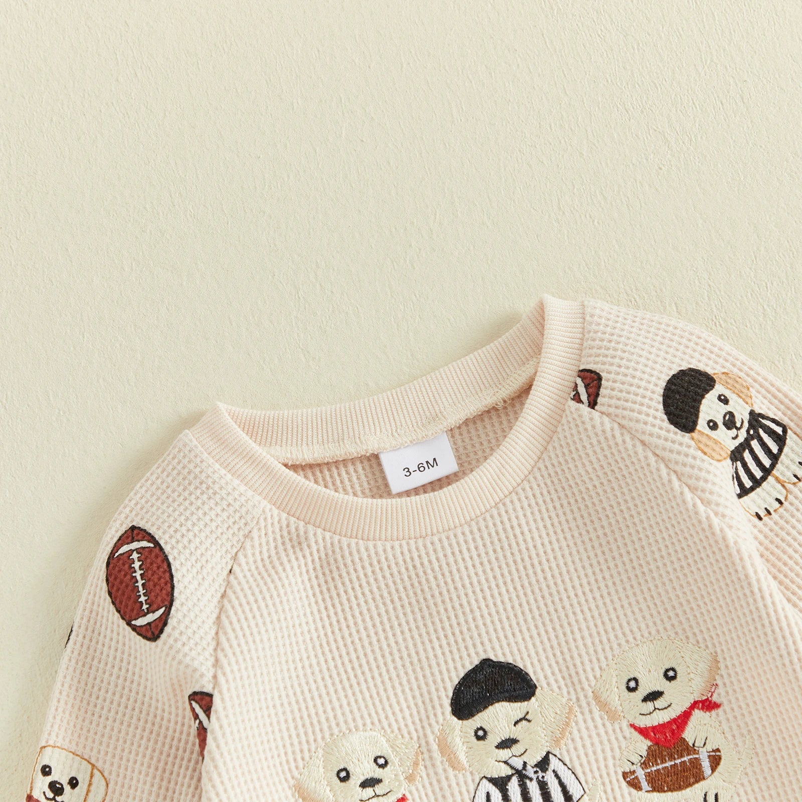 FOOTBALL DOGS Waffle Knit Jumpsuit