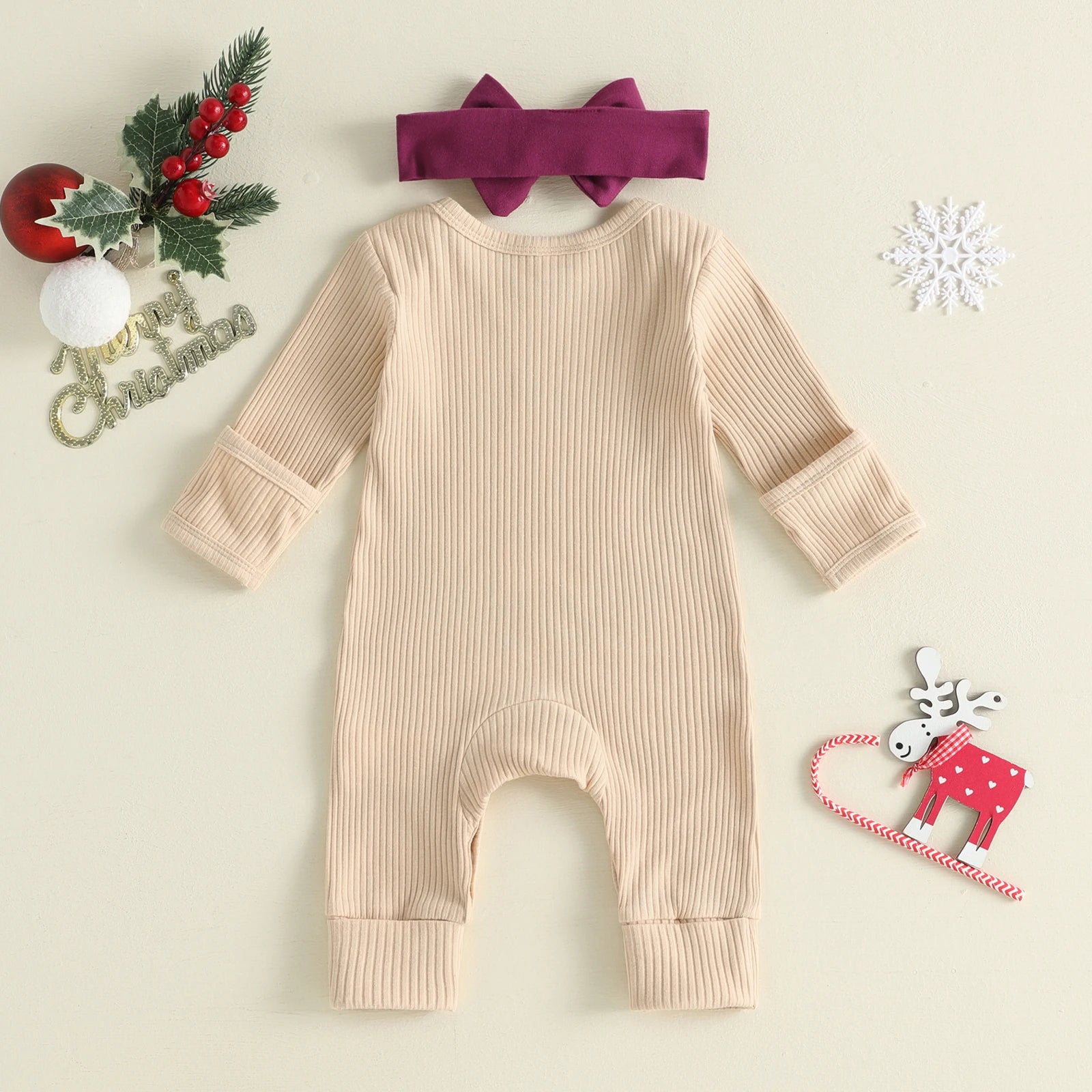 MY FIRST CHRISTMAS Wreath Jumpsuit