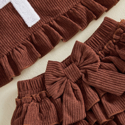 BASEBALL Corduroy Ruffle Outfit