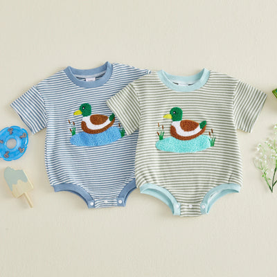 DUCK Striped Onesie