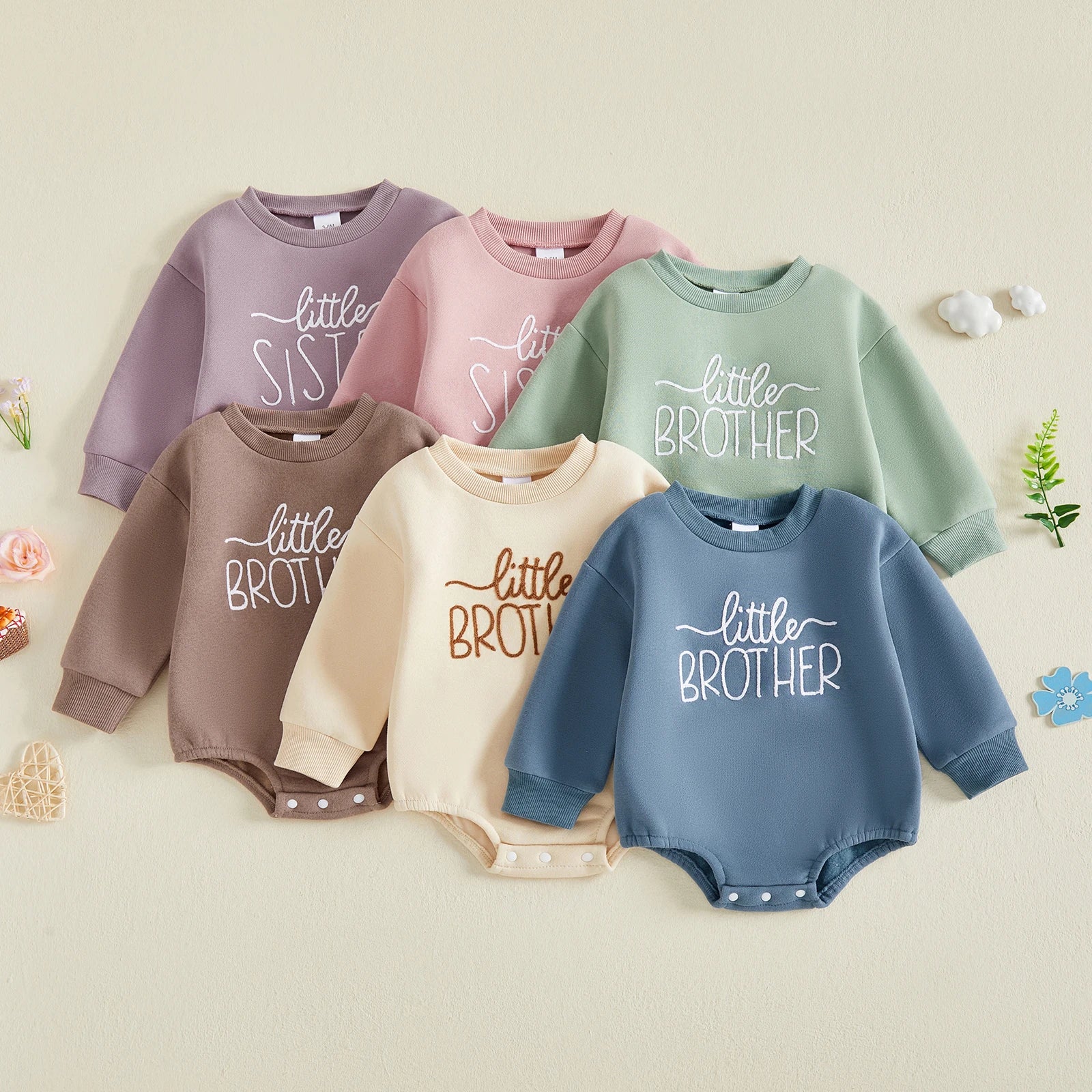 LITTLE SISTER/BROTHER Long-Sleeve Onesie