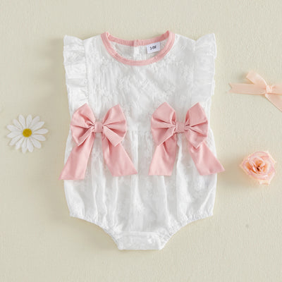 SADIE Embroidered Bowtie Romper
