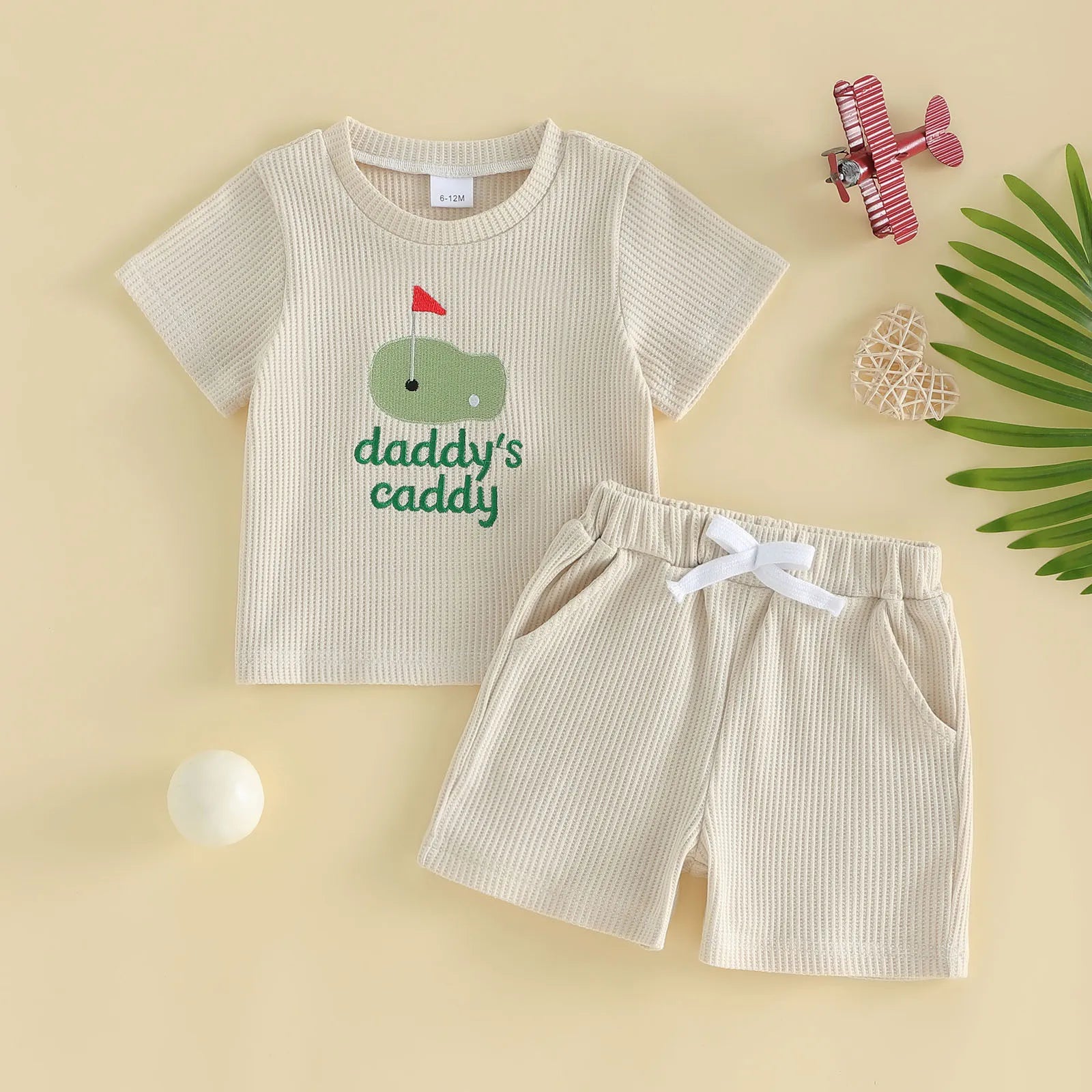 DADDY'S CADDY Waffle Knit Outfit